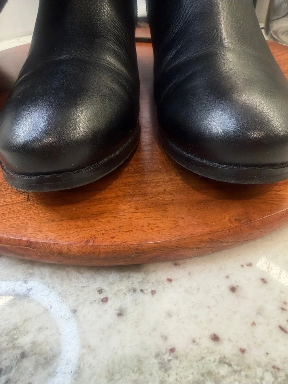 Trotters Black Leather Over-the-Knee Knit-Pattern Boots- NWOT